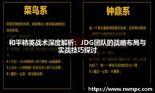 和平精英战术深度解析：JDG团队的战略布局与实战技巧探讨